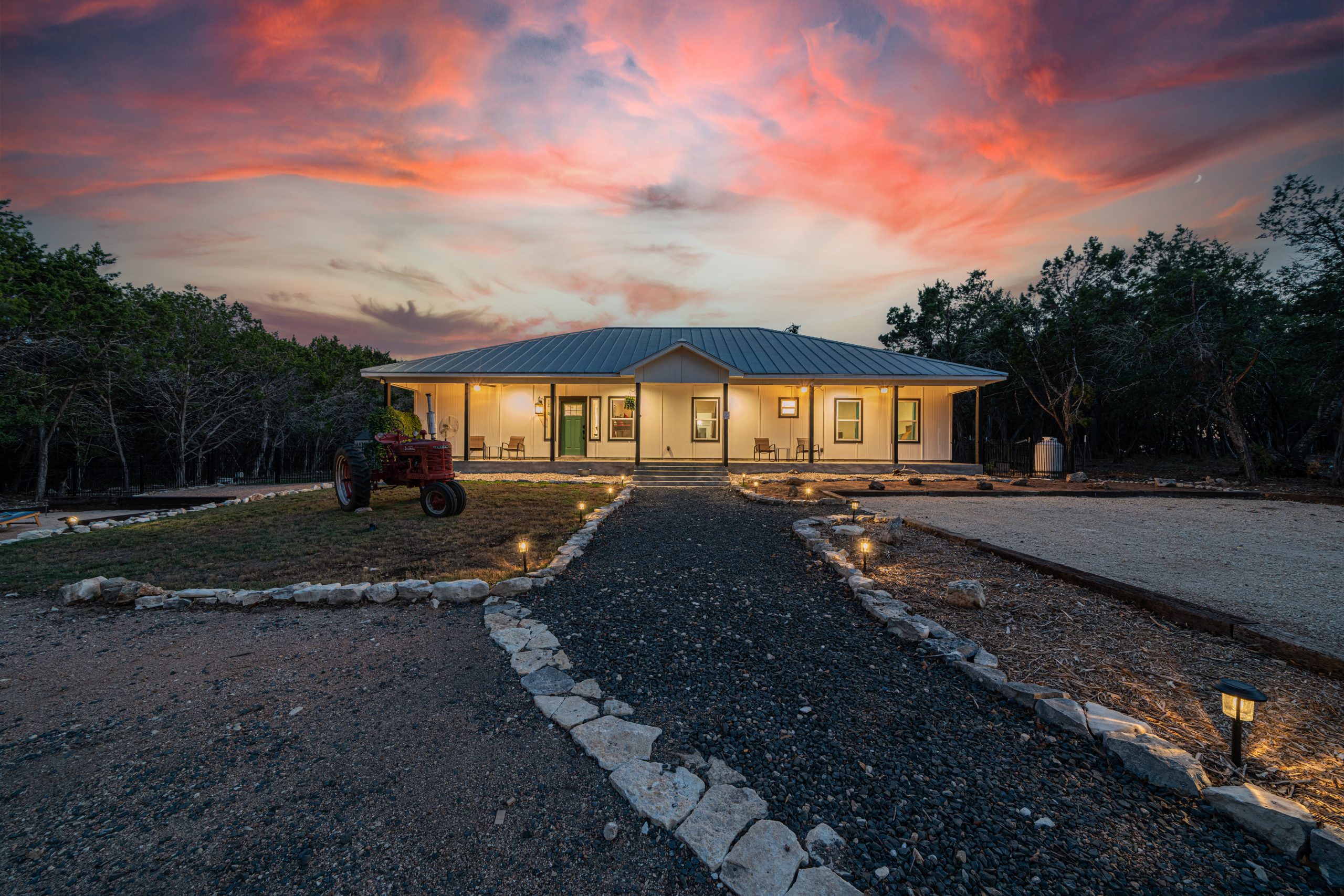 Vacation rentals in Wimberley Texas surrounded by scenic hill country nature.