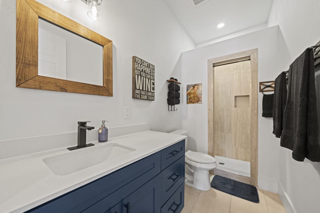 A peaceful view of vacation rentals in Wimberley Texas surrounded by nature, showcasing a relaxing hill country environment perfect for a weekend or extended getaway.