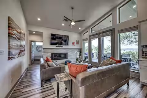 Point Venture Lakehouse luxury vacation rental near Lake Travis.