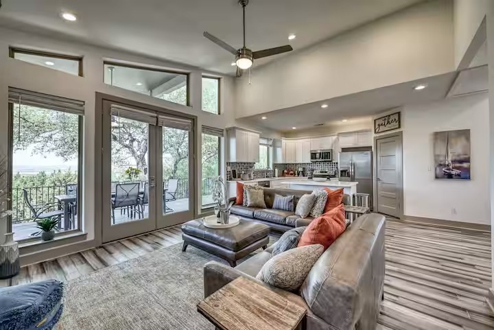 Point Venture Lakehouse luxury vacation rental near Lake Travis.