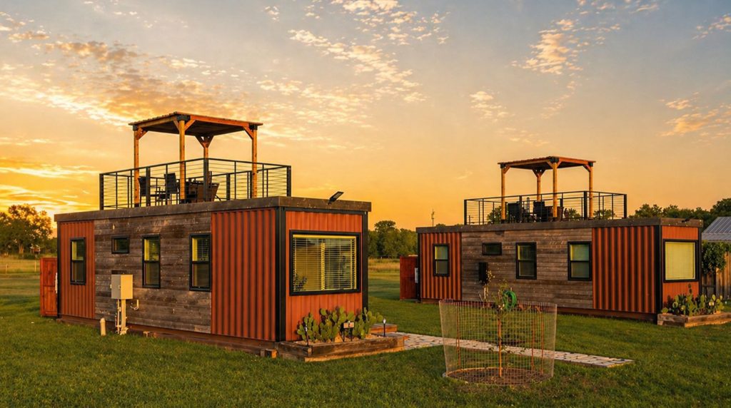 Modern container homes near Fredericksburg, Texas vacation rentals